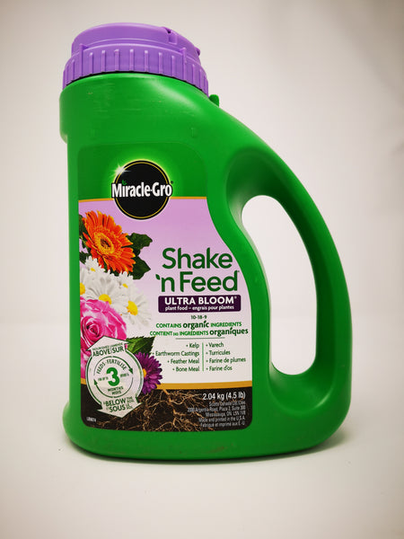 miracle-gro 2.04kg shake n feed ultra bloom plant fertilizer Shake n' Feed Ultra Bloom 2.04kg – The Greenery Garden Centre